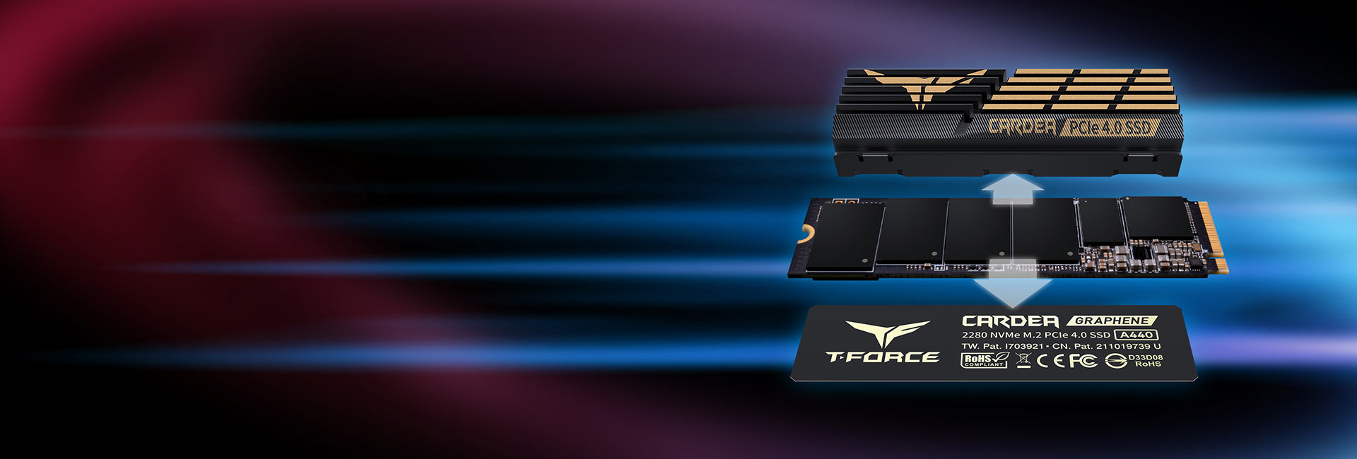Featuring two patented heat sinks Featuring two patented heat sinks