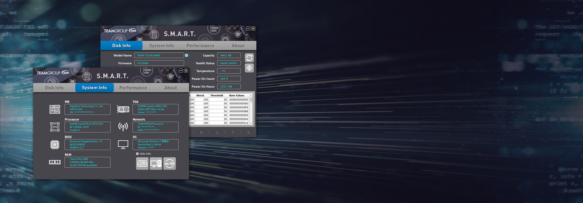 S.M.A.R.T. monitoring software S.M.A.R.T. monitoring software