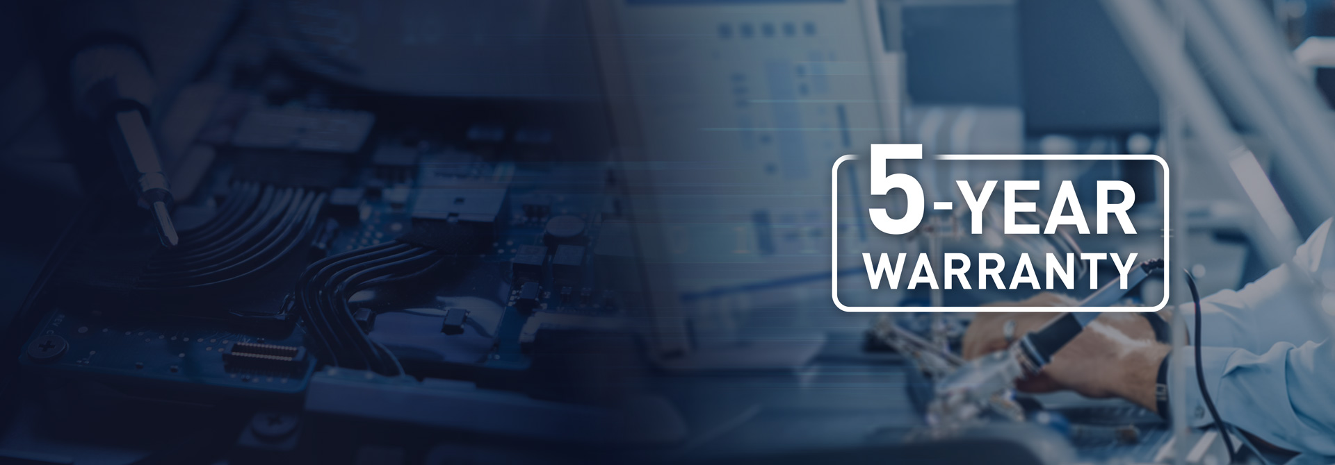 Five-year warranty offers you peace of mind Five-year warranty offers you peace of mind
