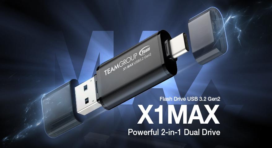TEAMGROUP Launches the X1 MAX USB 3.2 Gen2 x1 FLASH DRIVE Designed For Business Professionals With 1 TB Capacity & High-Speed Dual-Interface Transfer